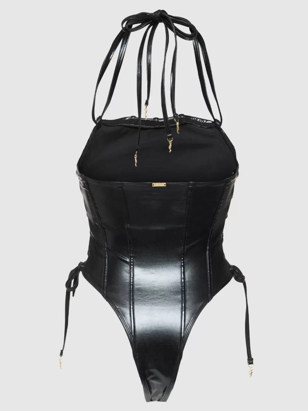 Swim One Pieces-Juicy Couture Frederick's Of Hollywood Onyx Corset Swim One Piece Meteorite
