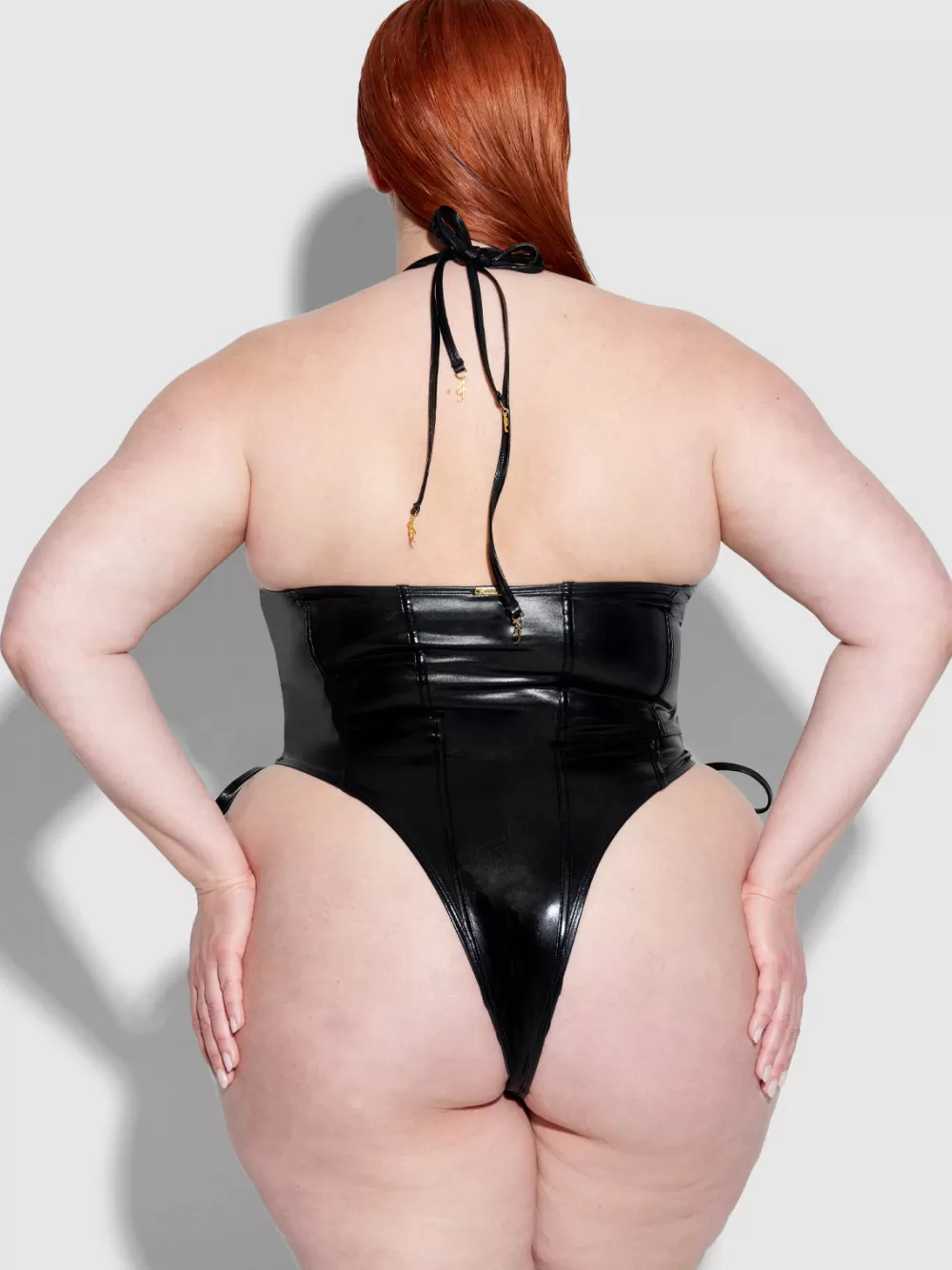 Swim One Pieces-Juicy Couture Frederick's Of Hollywood Onyx Corset Swim One Piece Meteorite