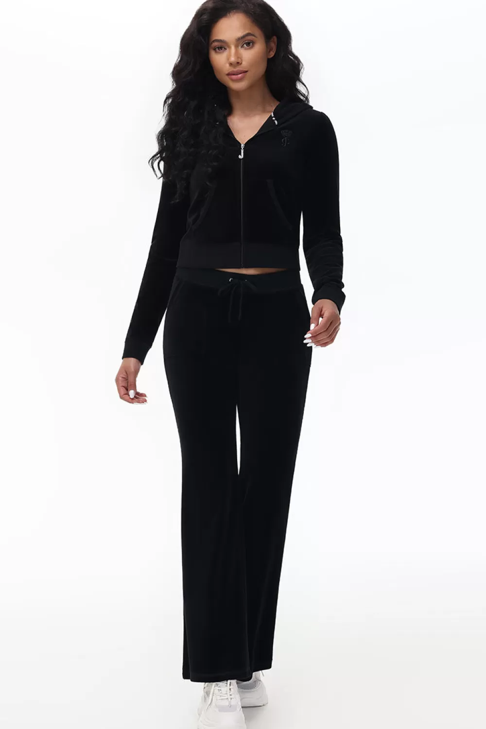 Track Tops | Track Tops-Juicy Couture Heritage Cotton Velour Hoodie Liquorice