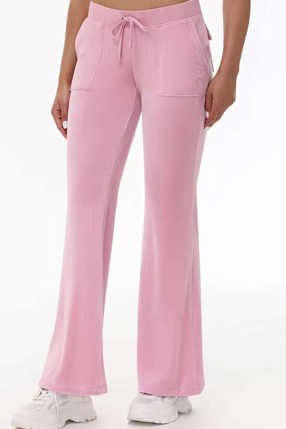 Track Bottoms | Track Pants-Juicy Couture Heritage Cotton Velour Track Pants Rose