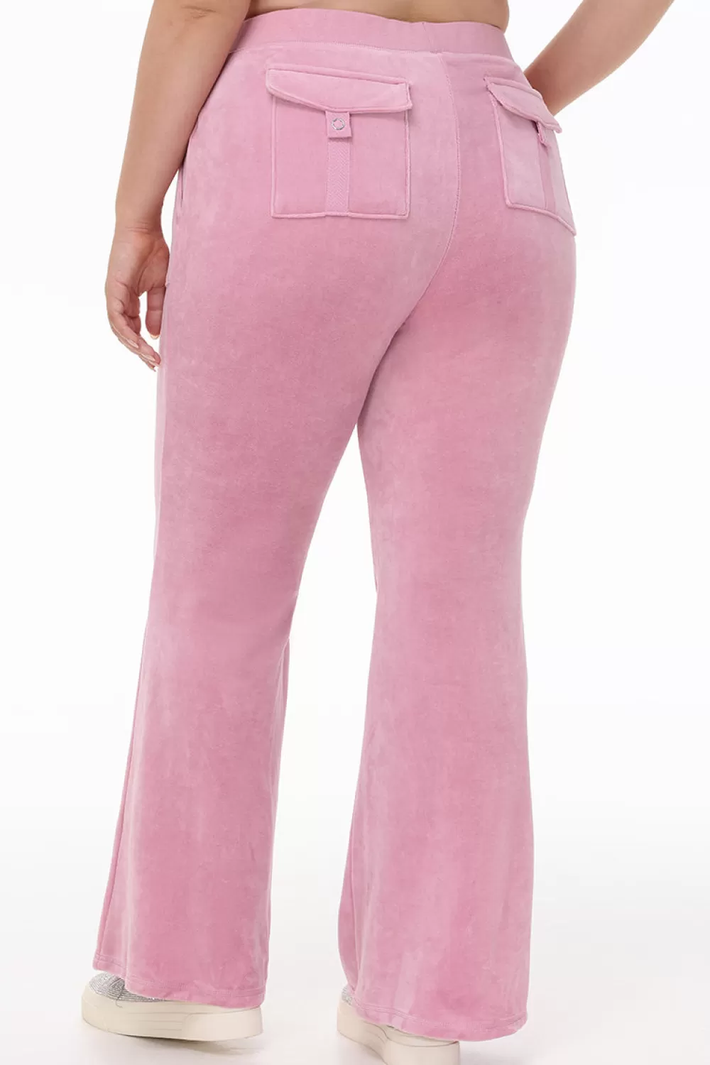 Track Bottoms | Track Pants-Juicy Couture Plus-Size Heritage Cotton Velour Track Pants Rose