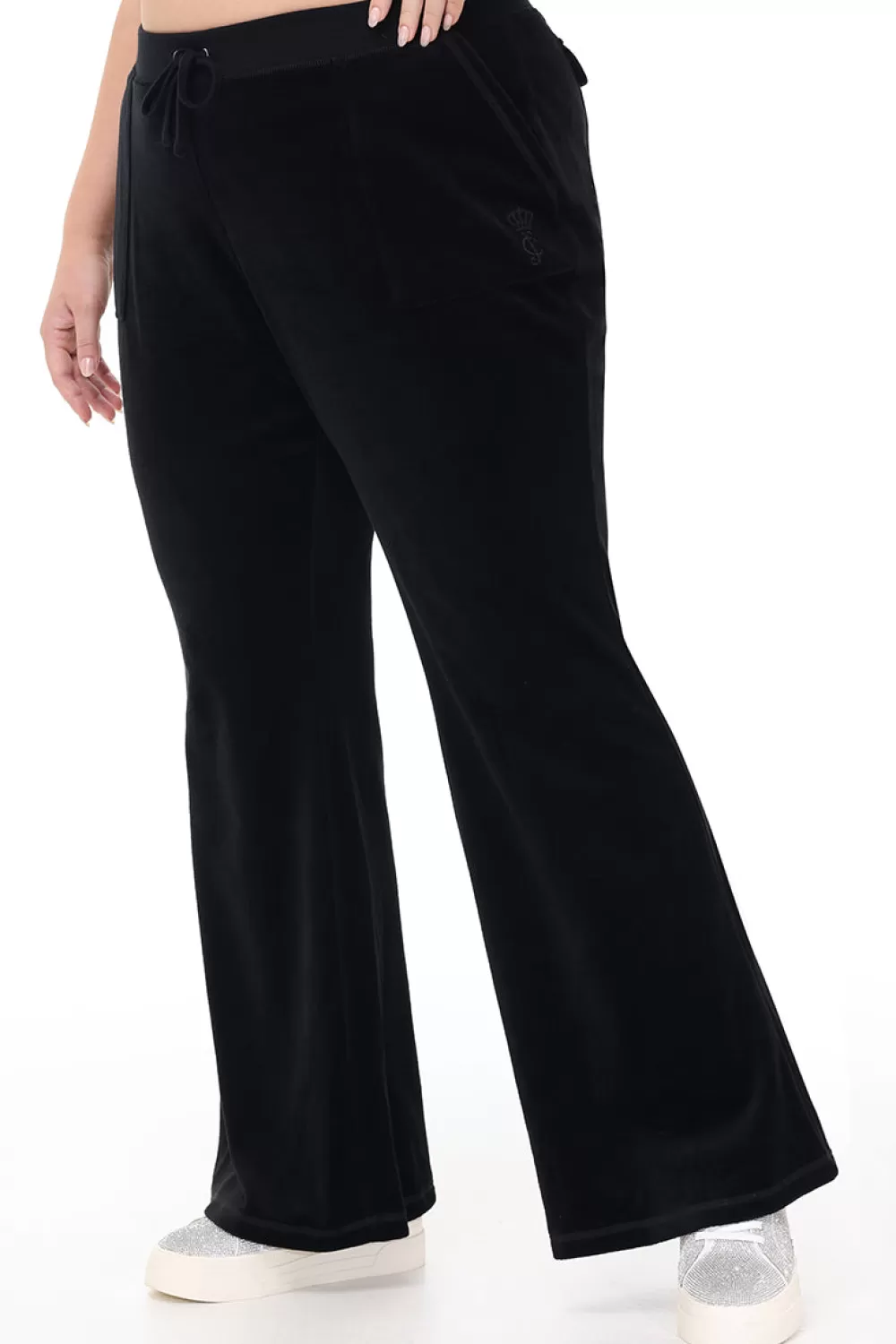 Track Bottoms | Track Pants-Juicy Couture Plus-Size Heritage Cotton Velour Track Pants Liquorice