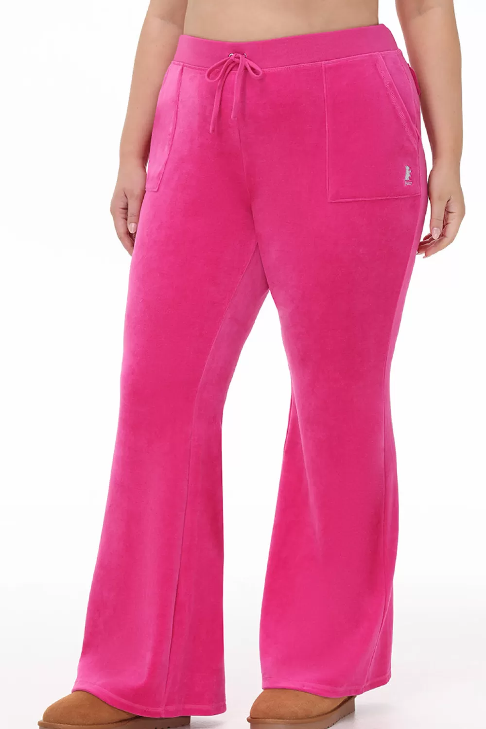 Track Bottoms | Track Pants-Juicy Couture Plus-Size Hollywood Scottie Snap Pocket Velour Track Pants FreeLove