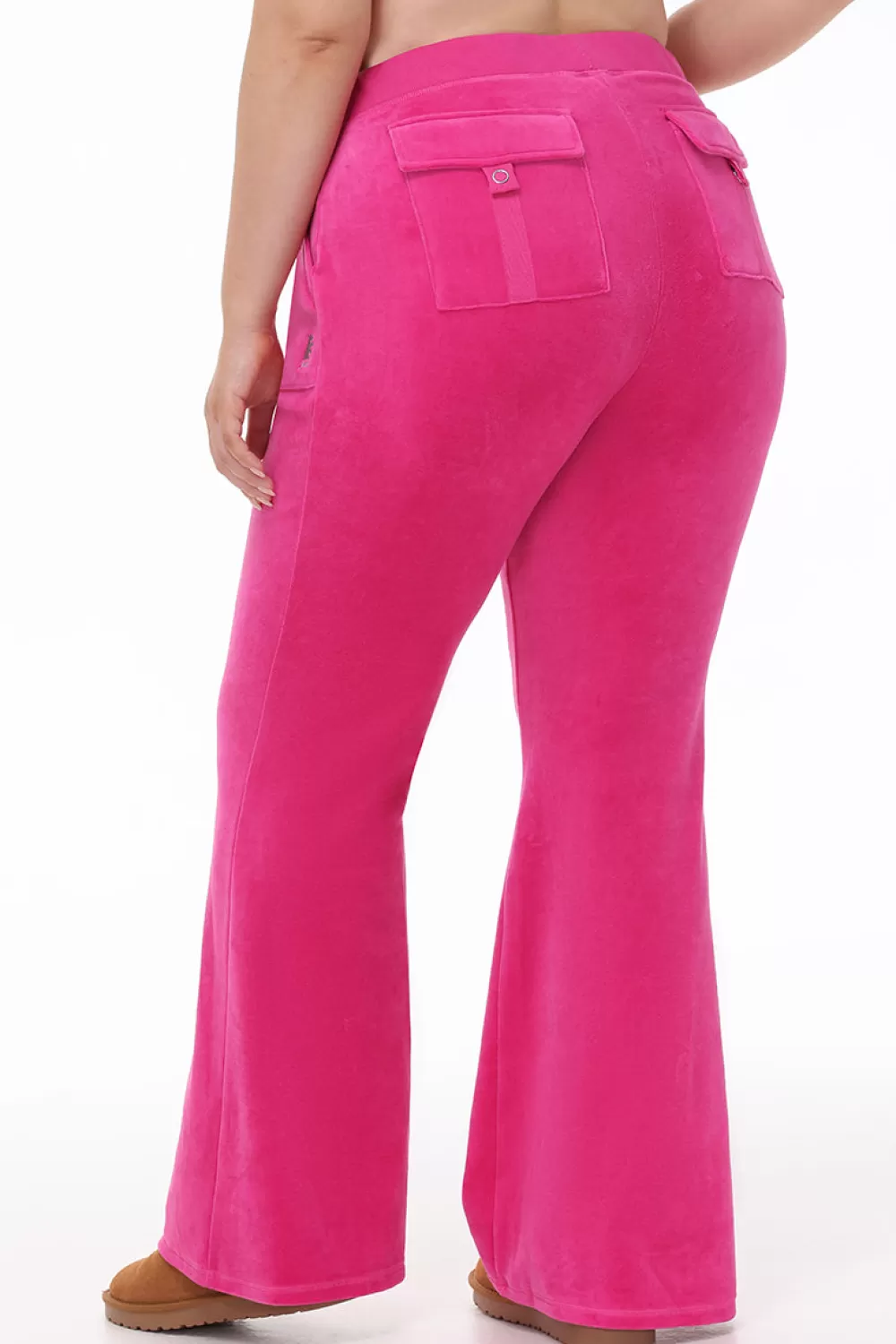 Track Bottoms | Track Pants-Juicy Couture Plus-Size Hollywood Scottie Snap Pocket Velour Track Pants FreeLove