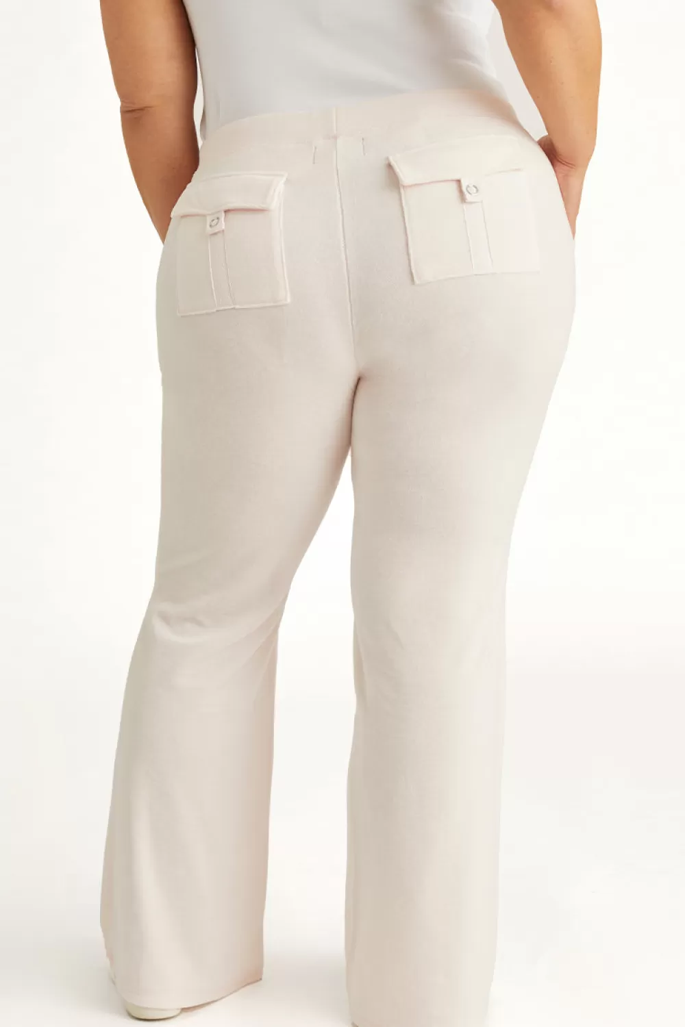 Track Bottoms | Track Pants-Juicy Couture Plus-Size Hollywood Snap Pocket Cotton Velour Track Pants SoftGlow