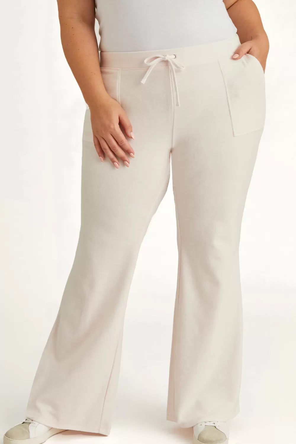 Track Bottoms | Track Pants-Juicy Couture Plus-Size Hollywood Snap Pocket Cotton Velour Track Pants SoftGlow