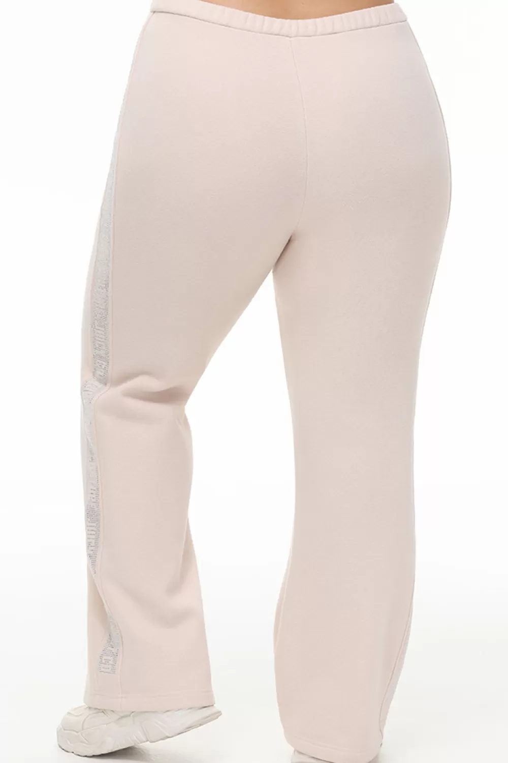 Plus-Size-Juicy Couture Plus-Size Wide Leg Fleece Pant With Side Bling Crystal