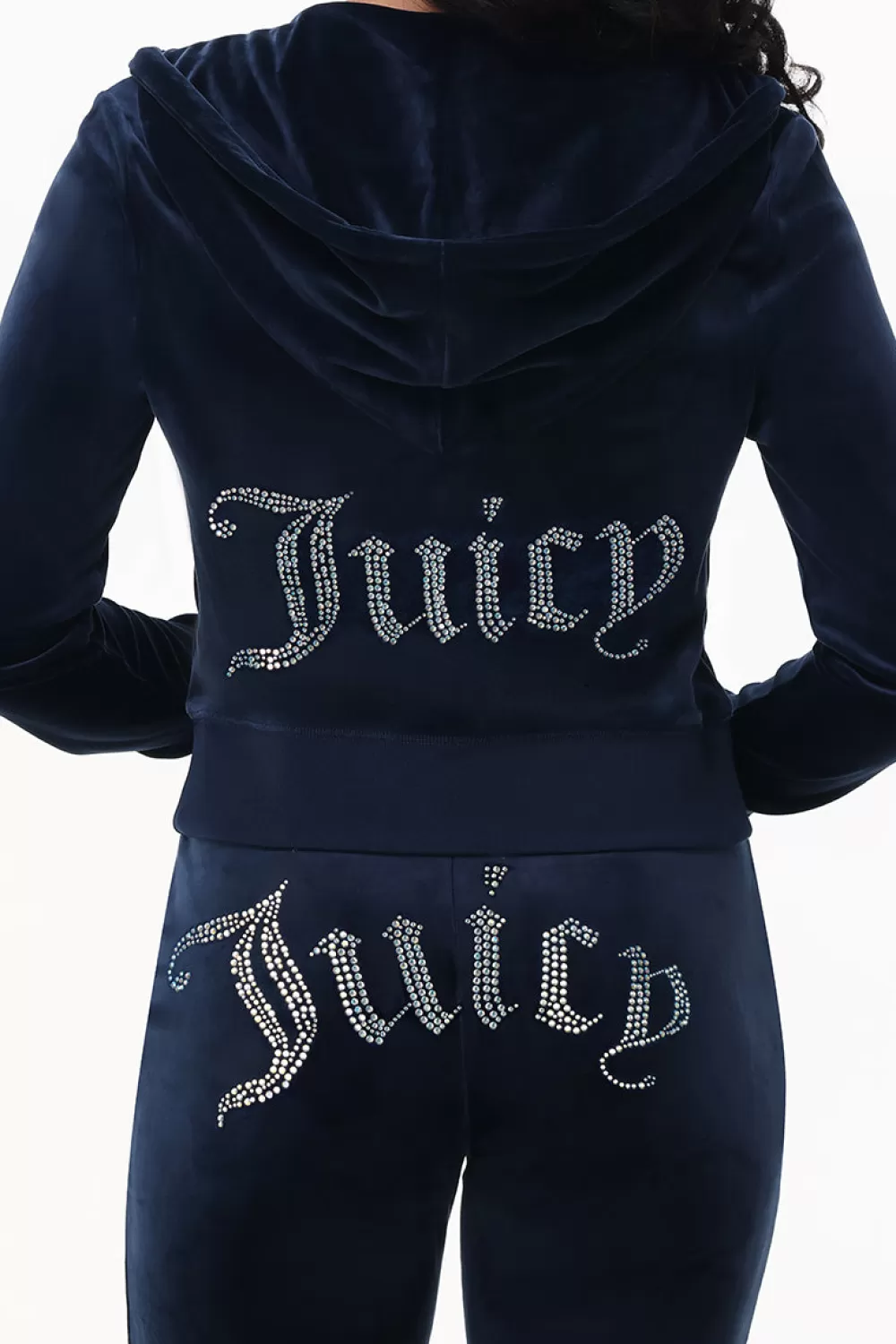 Hoodies & Jackets-Juicy Couture Technicolor Big Bling Velour Hoodie RegalBlue/BlueBling