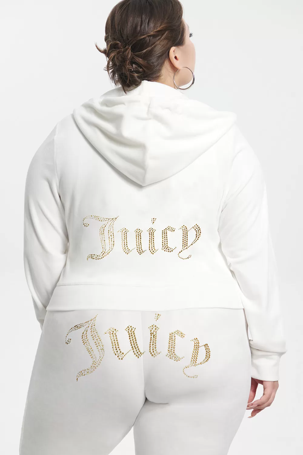Hoodies & Jackets-Juicy Couture Technicolor Big Bling Velour Hoodie Angel/BlueBling