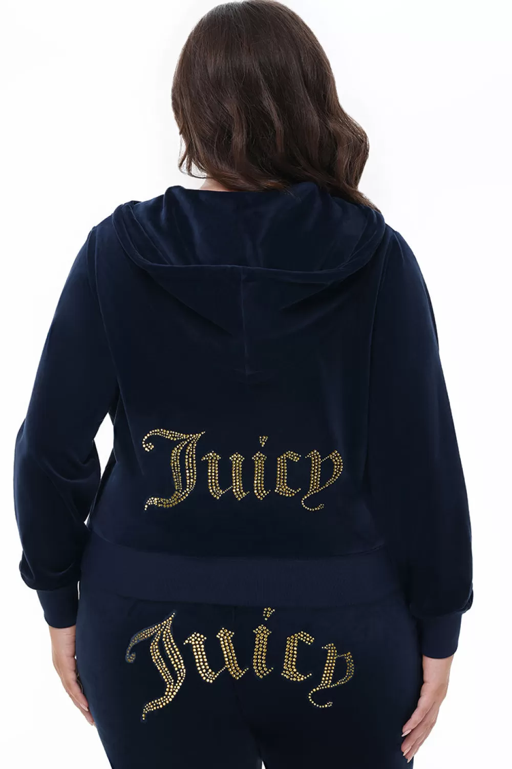 Hoodies & Jackets-Juicy Couture Technicolor Big Bling Velour Hoodie RegalBlue/BlueBling