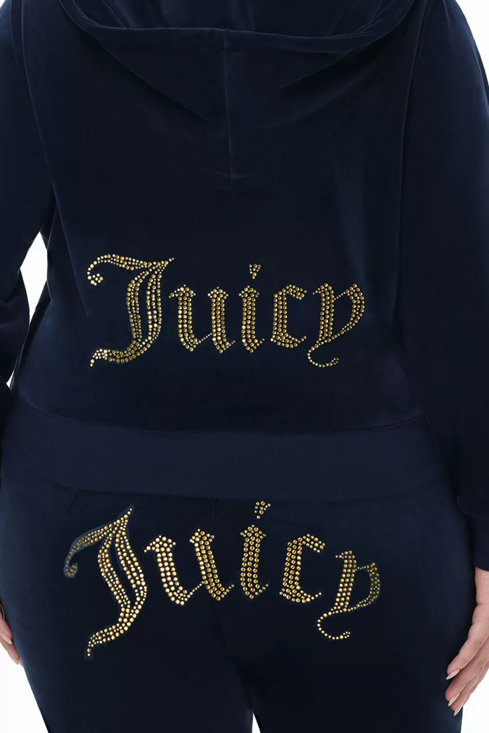 Hoodies & Jackets-Juicy Couture Technicolor Big Bling Velour Hoodie RegalBlue/BlueBling
