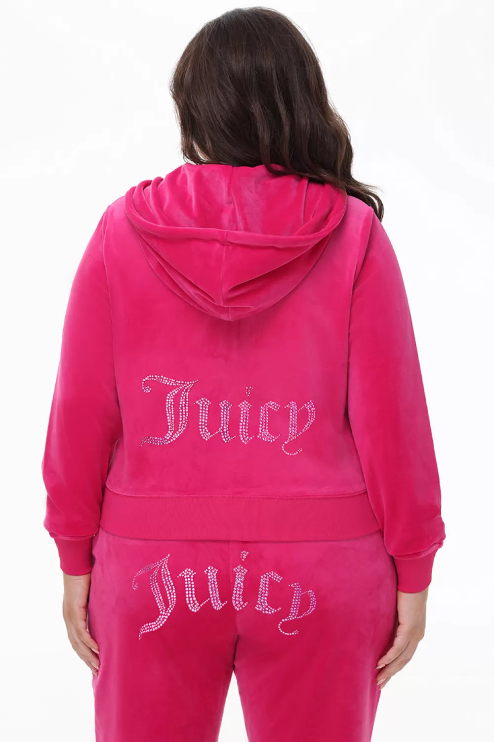 Hoodies & Jackets-Juicy Couture Technicolor Big Bling Velour Hoodie FreeLove/BlueBling