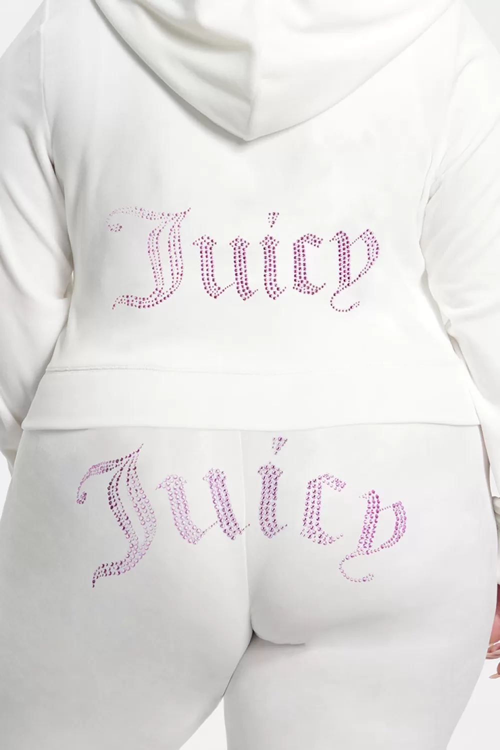 Hoodies & Jackets-Juicy Couture Technicolor Big Bling Velour Hoodie Angel/BlueBling