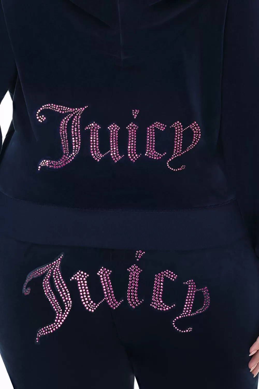 Hoodies & Jackets-Juicy Couture Technicolor Big Bling Velour Hoodie RegalBlue/BlueBling