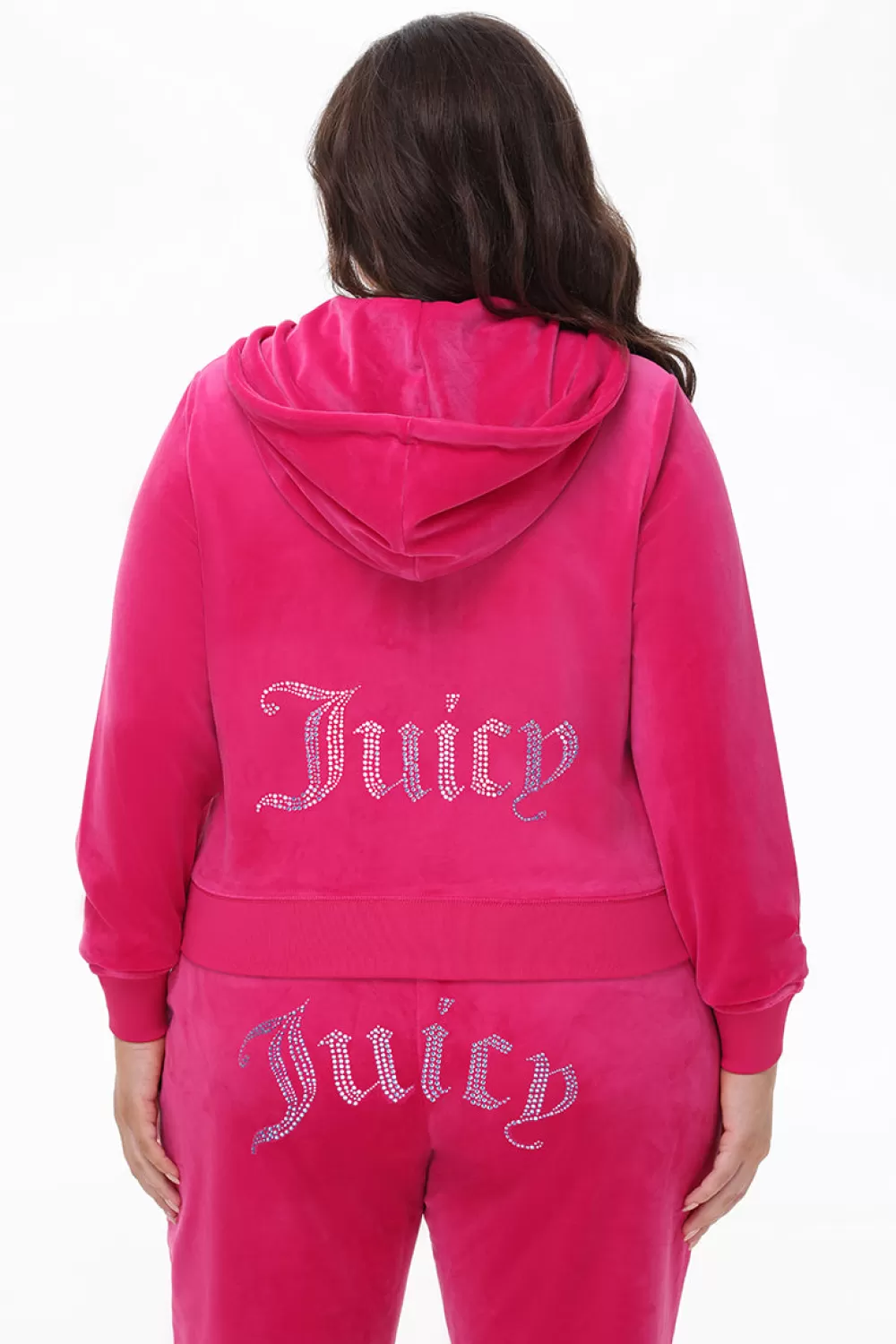Hoodies & Jackets-Juicy Couture Technicolor Big Bling Velour Hoodie FreeLove/BlueBling