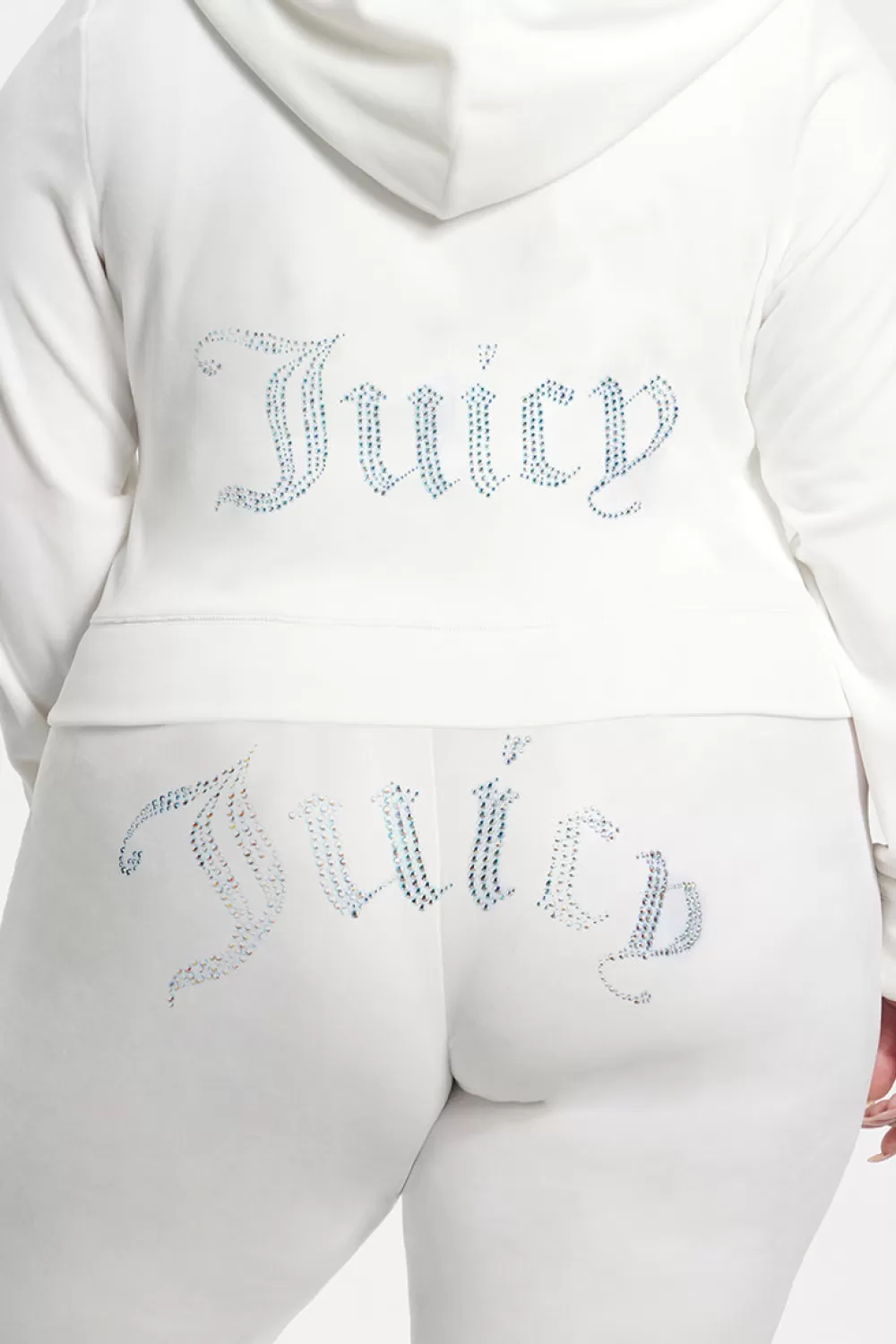 Hoodies & Jackets-Juicy Couture Technicolor Big Bling Velour Hoodie Angel/BlueBling