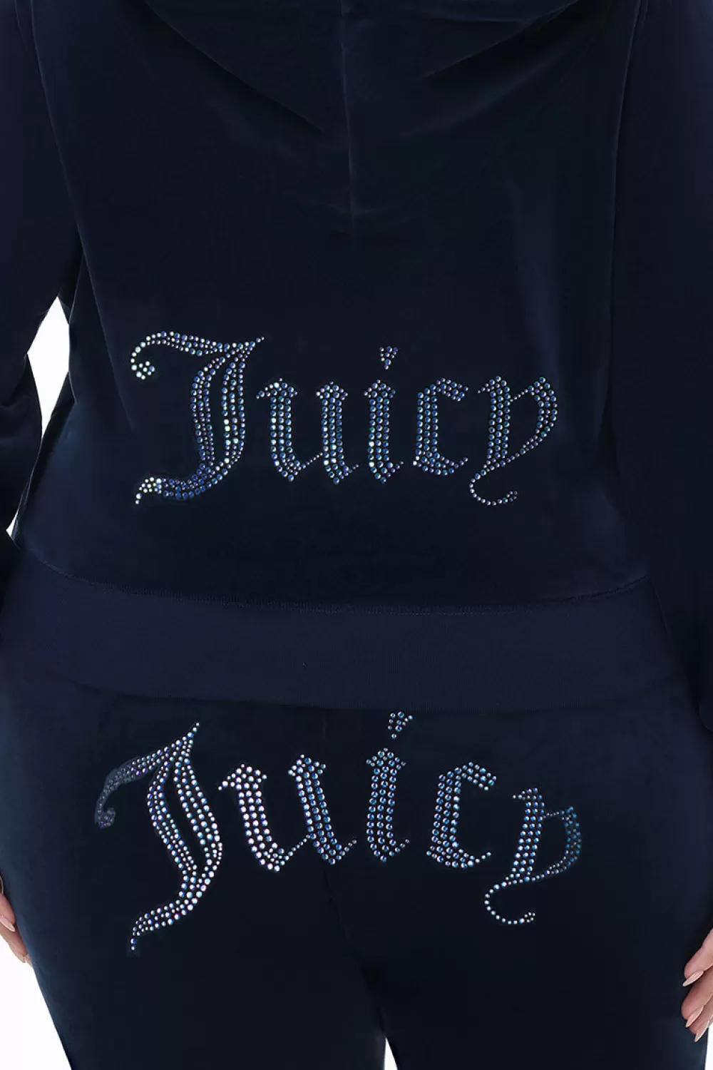 Hoodies & Jackets-Juicy Couture Technicolor Big Bling Velour Hoodie RegalBlue/BlueBling