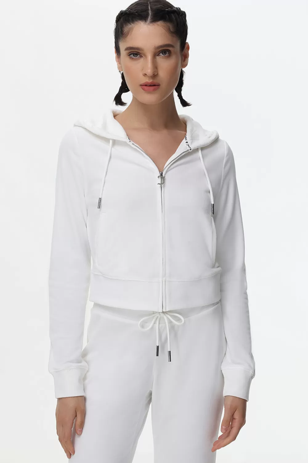 Hoodies & Jackets-Juicy Couture Technicolor Big Bling Velour Hoodie Angel/BlueBling