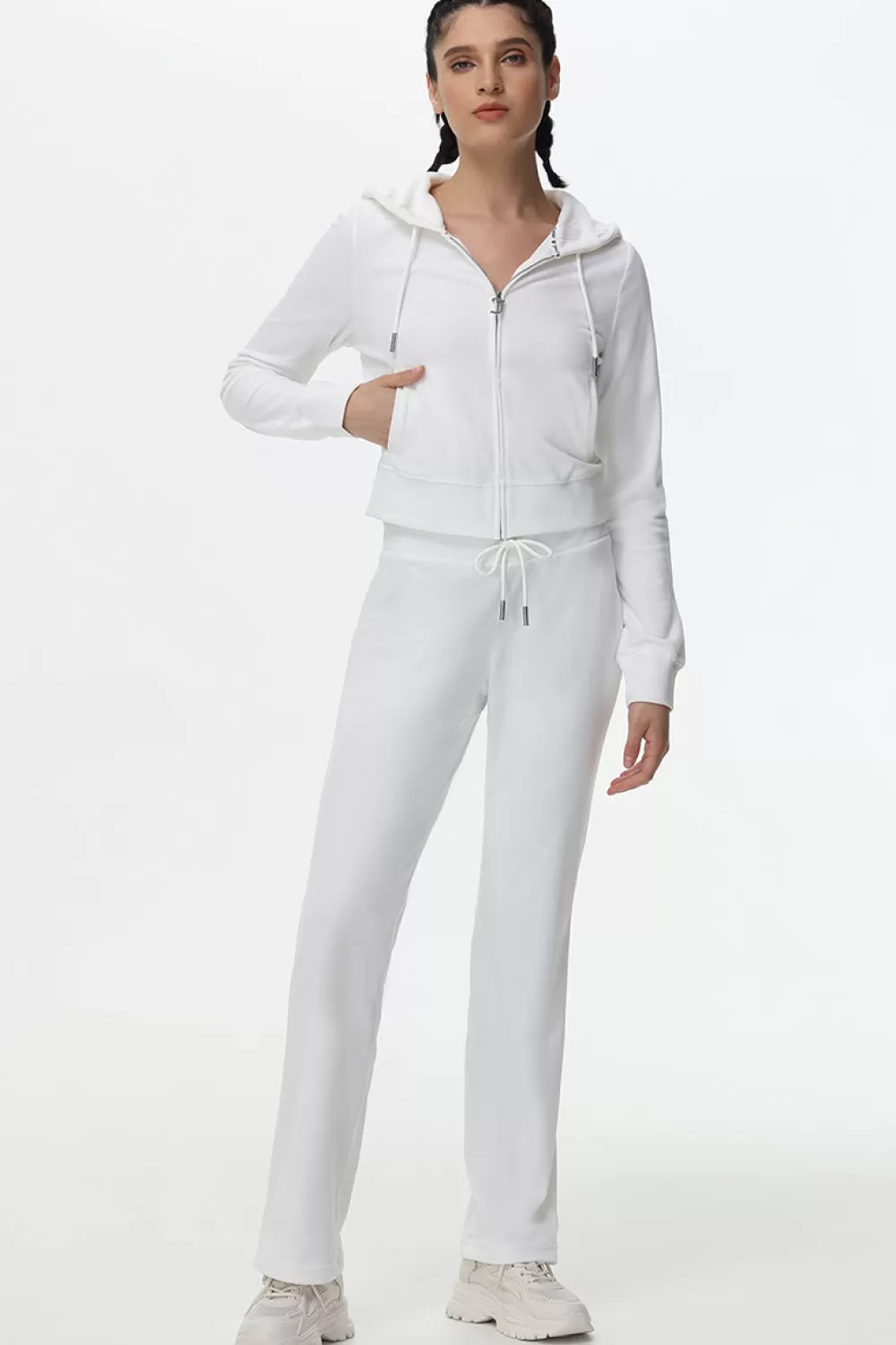 Hoodies & Jackets-Juicy Couture Technicolor Big Bling Velour Hoodie Angel/BlueBling
