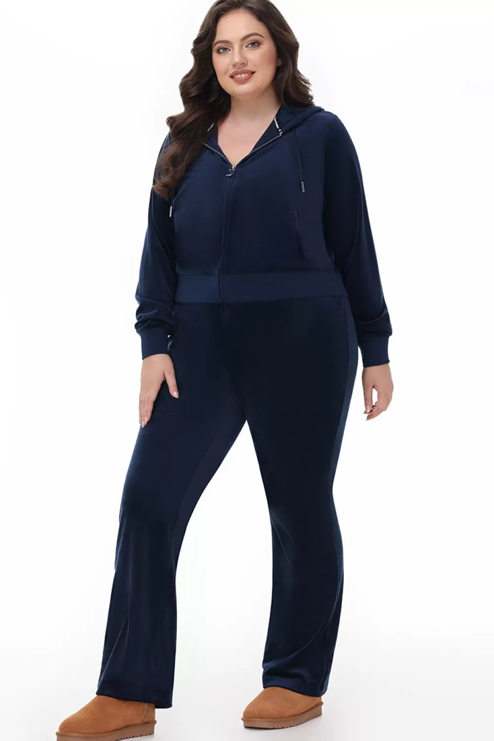 Hoodies & Jackets-Juicy Couture Technicolor Big Bling Velour Hoodie RegalBlue/BlueBling