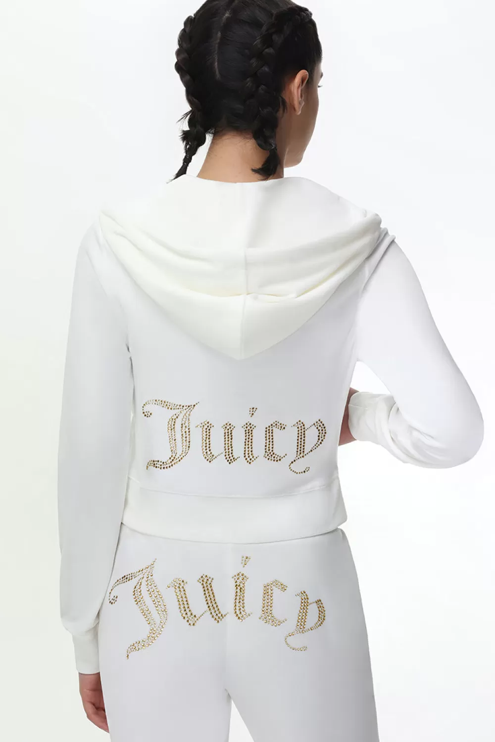 Hoodies & Jackets-Juicy Couture Technicolor Big Bling Velour Hoodie Angel/BlueBling