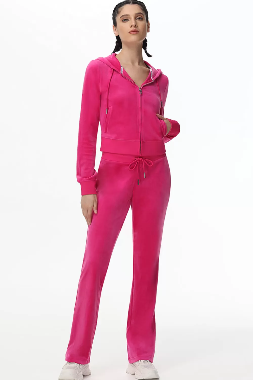 Hoodies & Jackets-Juicy Couture Technicolor Big Bling Velour Hoodie FreeLove/BlueBling