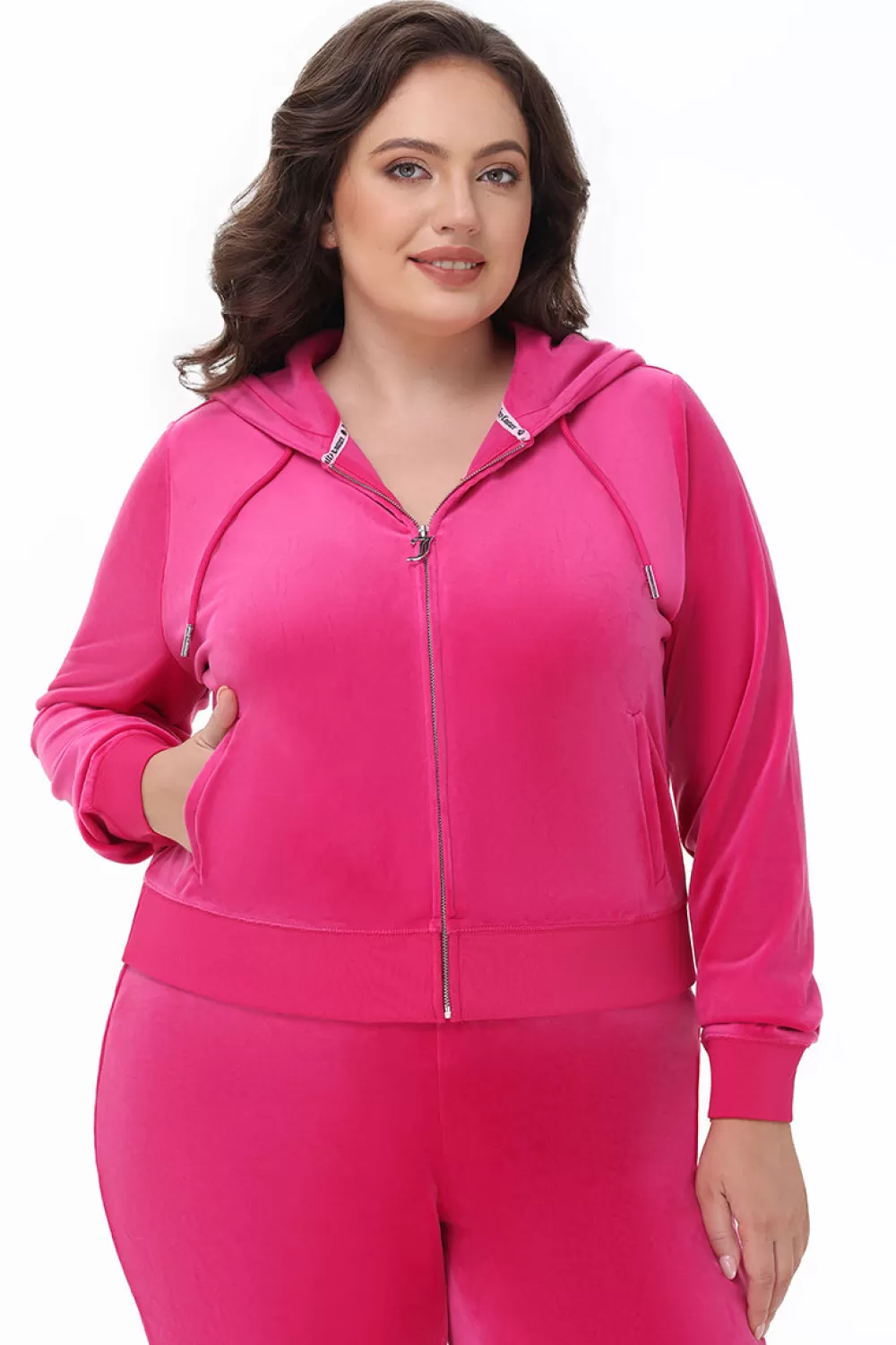 Hoodies & Jackets-Juicy Couture Technicolor Big Bling Velour Hoodie FreeLove/BlueBling