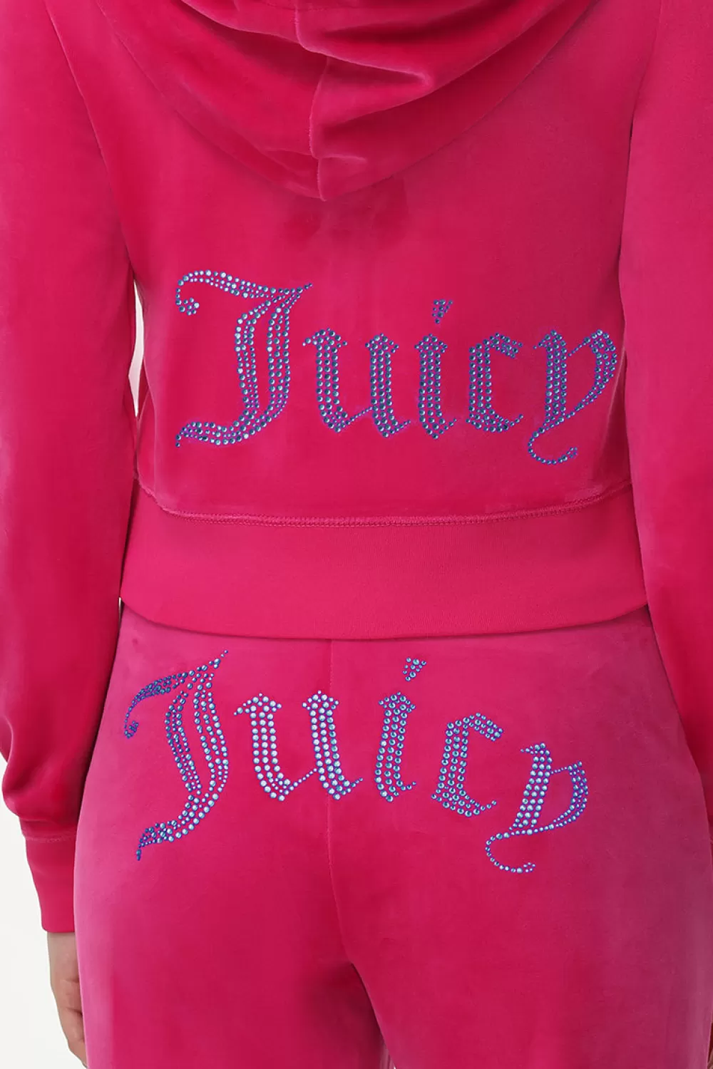 Hoodies & Jackets-Juicy Couture Technicolor Big Bling Velour Hoodie FreeLove/BlueBling