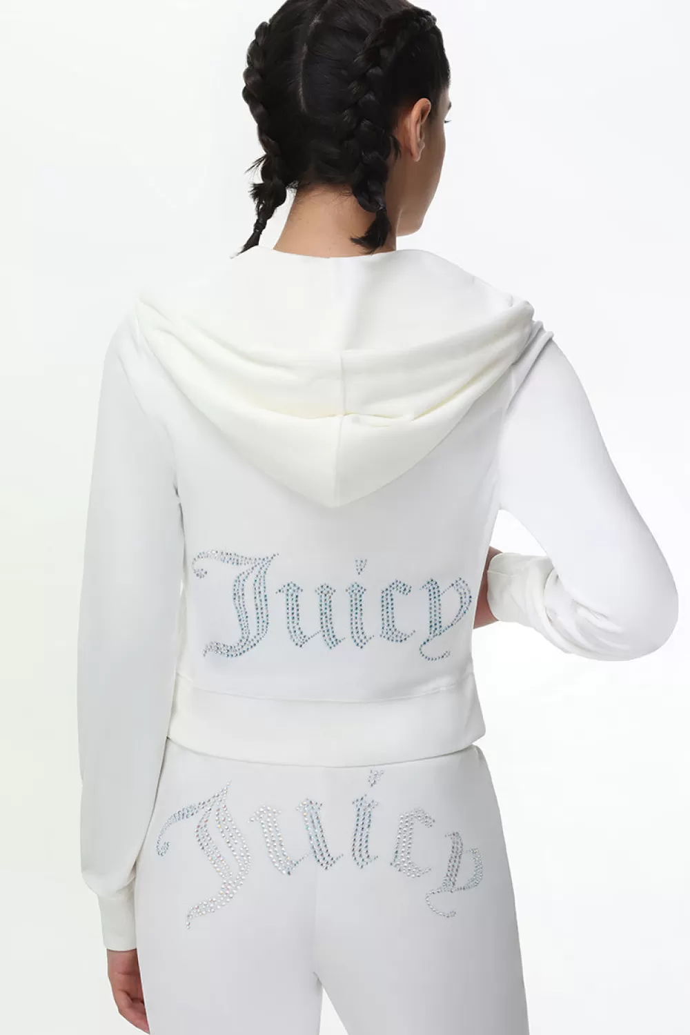 Hoodies & Jackets-Juicy Couture Technicolor Big Bling Velour Hoodie Angel/BlueBling