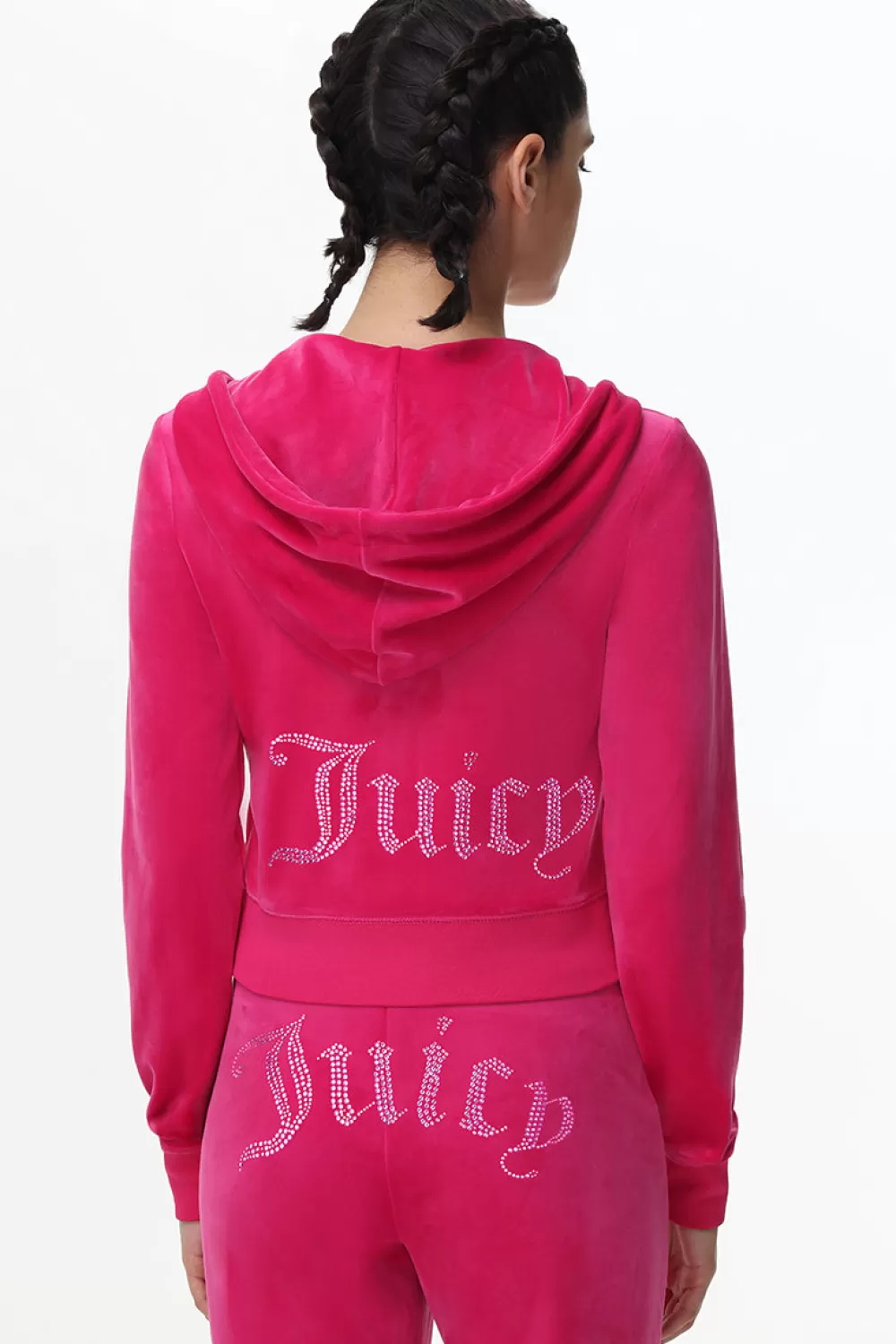 Hoodies & Jackets-Juicy Couture Technicolor Big Bling Velour Hoodie FreeLove/BlueBling