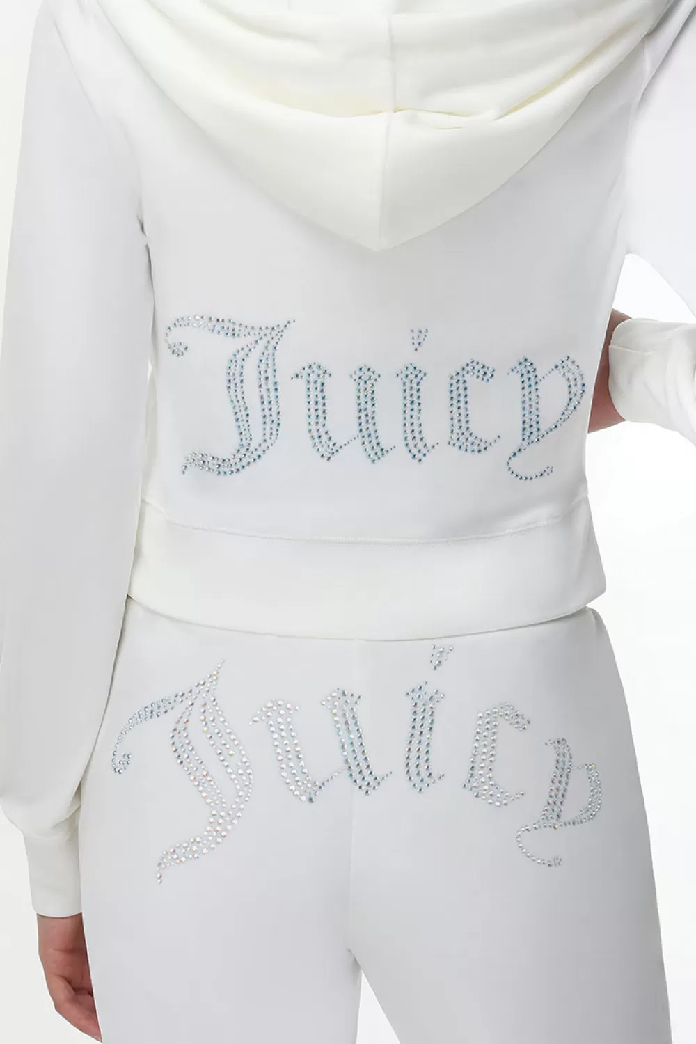 Hoodies & Jackets-Juicy Couture Technicolor Big Bling Velour Hoodie Angel/BlueBling