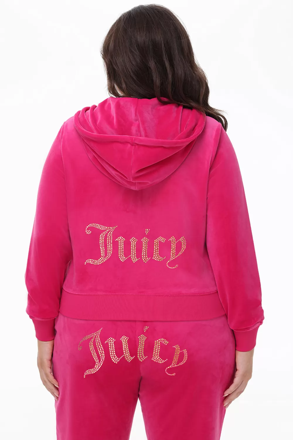 Hoodies & Jackets-Juicy Couture Technicolor Big Bling Velour Hoodie FreeLove/BlueBling