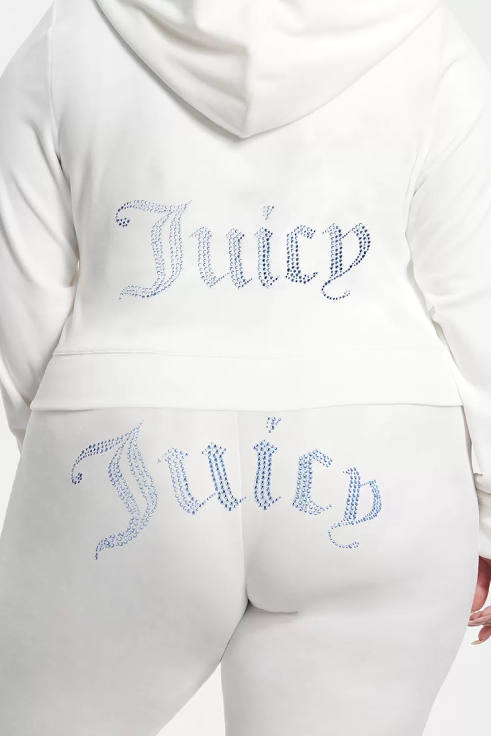 Hoodies & Jackets-Juicy Couture Technicolor Big Bling Velour Hoodie Angel/BlueBling