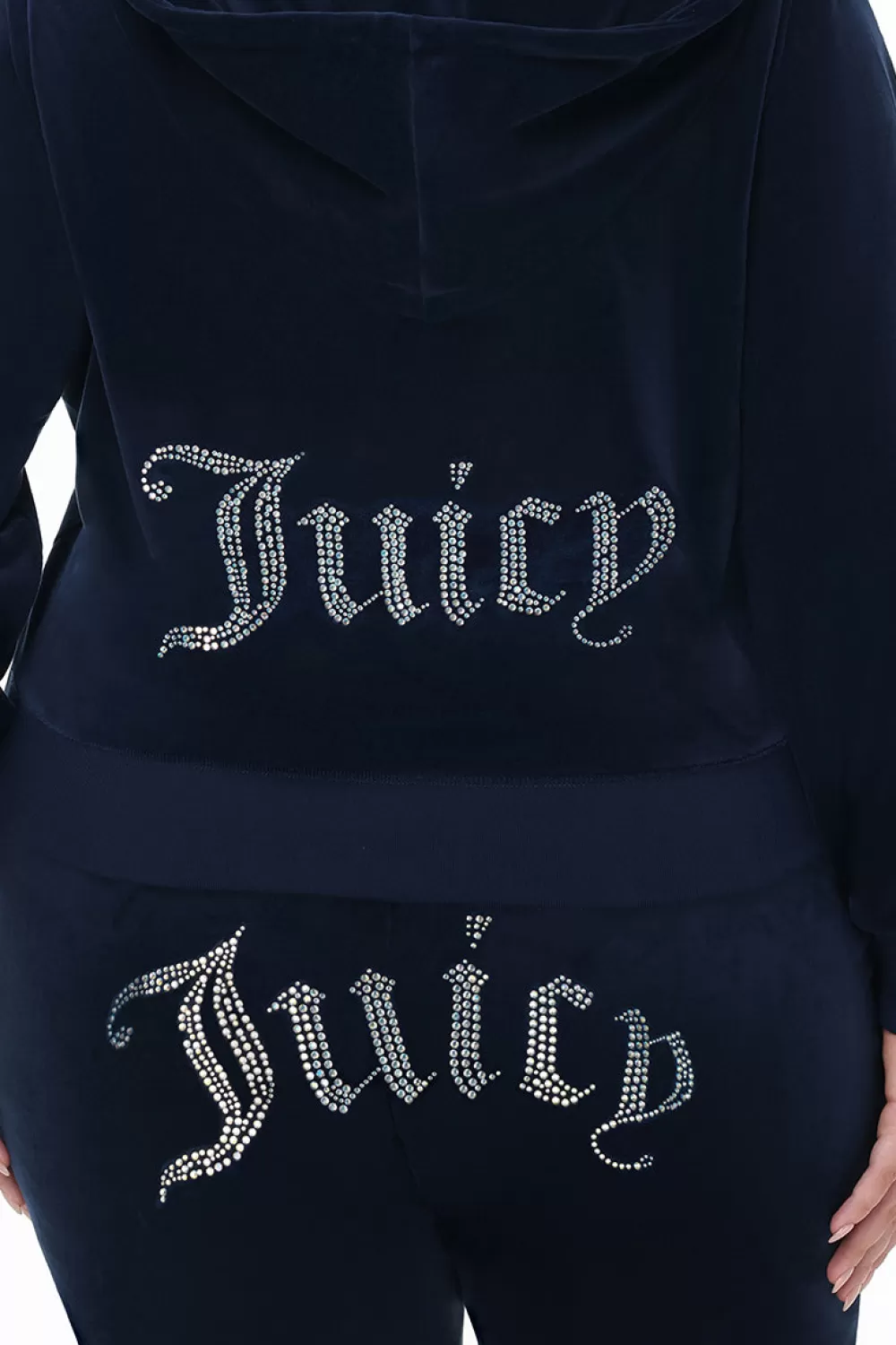 Hoodies & Jackets-Juicy Couture Technicolor Big Bling Velour Hoodie RegalBlue/BlueBling