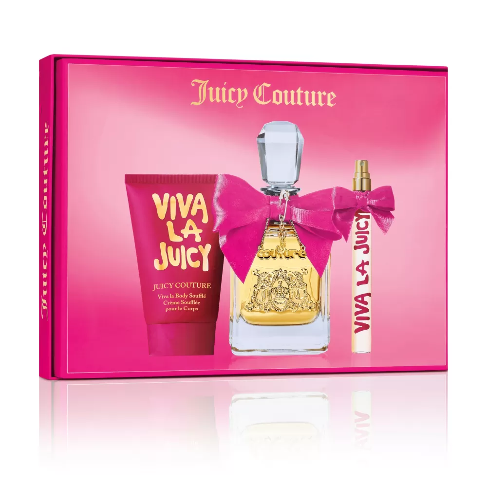 Gift Sets-Juicy Couture Viva La Juicy Eau de Parfum 3 Piece Full Size Gift Set