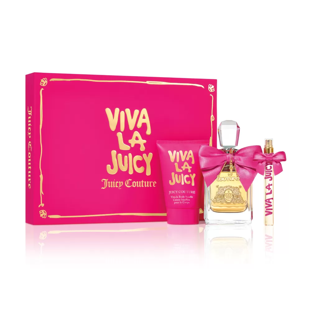 Gift Sets-Juicy Couture Viva La Juicy Eau de Parfum 3 Piece Full Size Gift Set